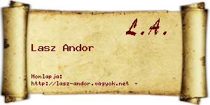 Lasz Andor névjegykártya